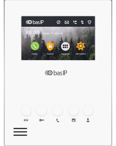 AU-04LA (AU-04L) WHITE. Монитор IP-домофона. BAS-IP в Салавате