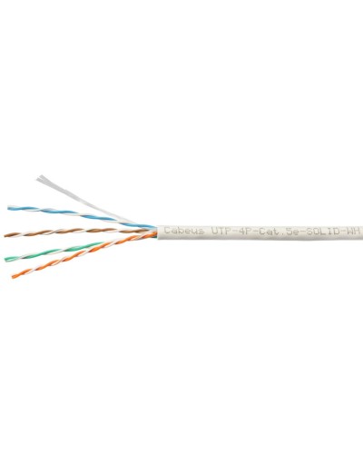 UTP-4P-Cat.5e-SOLID-WH-100 (7471c-5). Кабель «витая пара» (LAN) для структурированных систем связи. CABEUS в Салавате