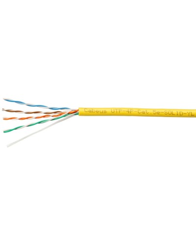 UTP-4P-Cat.5e-SOLID-LSZH-YL-100 (9780c-5). Кабель «витая пара» (LAN) для структурированных систем связи. CABEUS в Салавате