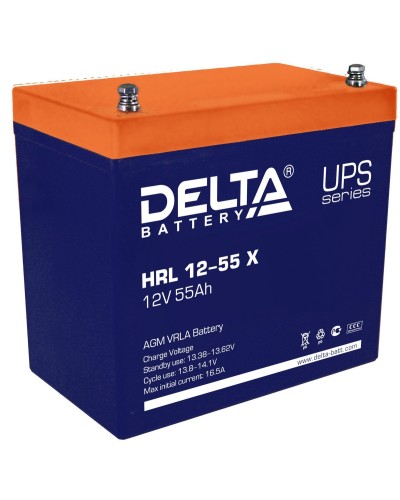 Delta HRL 12-55 X. Аккумулятор герметичный свинцово-кислотный. Delta в Салавате