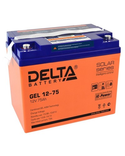 Delta GEL 12-75. Аккумулятор герметичный свинцово-кислотный. Delta в Салавате