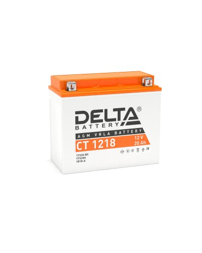 Delta CT 1218. Аккумулятор герметичный свинцово-кислотный стартерный. Delta в Салавате