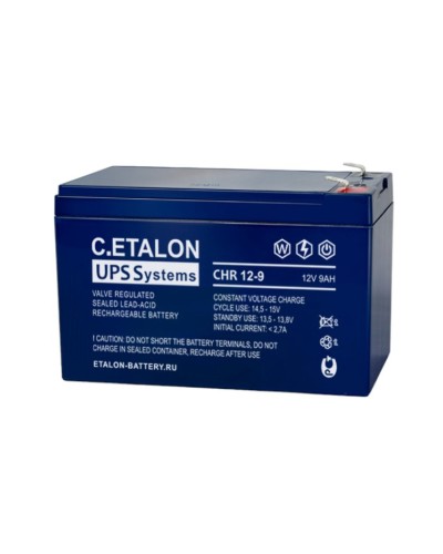 C.ETALON CHR 12-9. Аккумулятор герметичный свинцово-кислотный. ETALON в Салавате