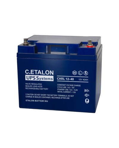C.ETALON CHRL 12-40. Аккумулятор герметичный свинцово-кислотный. ETALON в Салавате