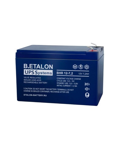 B.ETALON BHR 12-7,2. Аккумулятор герметичный свинцово-кислотный. ETALON в Салавате