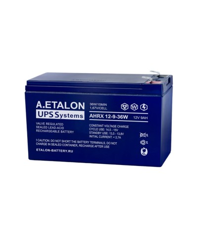 A.ETALON AHRX 12-9-36W. Аккумулятор герметичный свинцово-кислотный. ETALON в Салавате