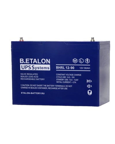 B.ETALON BHRL 12-90. Аккумулятор герметичный свинцово-кислотный. ETALON в Салавате