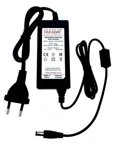 36W/12V/3A. Импульсный блок питания в пластиковом корпусе. FARADAY в Салавате