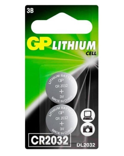 GP Lithium CR2032 (GP CR2032-2CRU2), упак. 2 шт. БЛИСТЕР. Литиевые дисковые батарейки. GP Batteries в Салавате