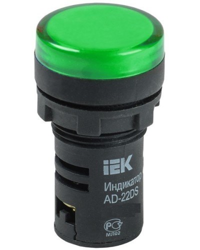 Лампа AD22DS (LED) матрица D22мм зеленый 230В (BLS10-ADDS-230-K06). Светосигнальный индикатор. IEK в Салавате