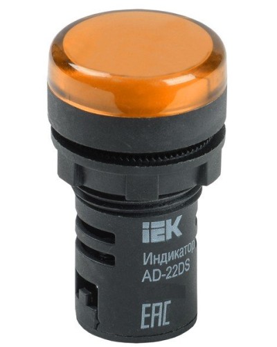 Лампа AD22DS (LED)матрица D22мм желтый 230В (BLS10-ADDS-230-K05). Светосигнальный индикатор. IEK в Салавате