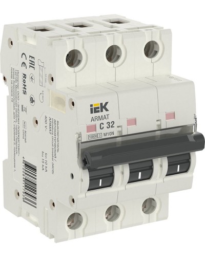 M10N 3P C 32А 10кА ARMAT (AR-M10N-3-C032). Автоматический выключатель. IEK в Салавате