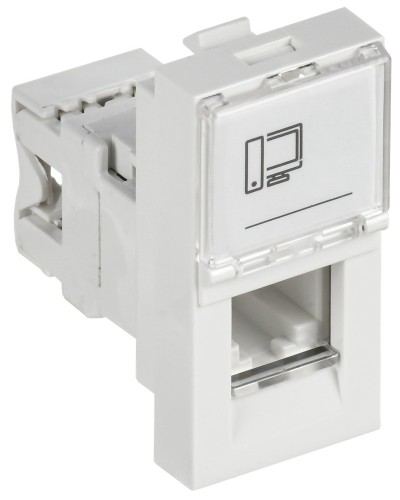 Розетка RJ45 кат.6 PRIMER РКИ-10-00-П-6 белый IEK (PR-KK40D-RI-0-1-C06U-K01). Розетка RJ-45. IEK в Салавате