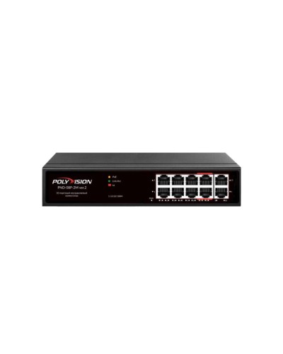 PND-08P-2M v.2. Коммутатор 10-портовый с функцией PoE. Polyvision в Салавате