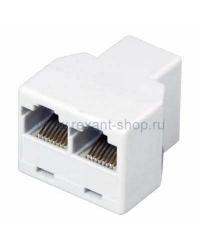 Двойник компьютерный UTP RJ-45(8P8C) (гнездо - 2 гнезда) REXANT (03-0103): Кабельный соединитель в Салавате