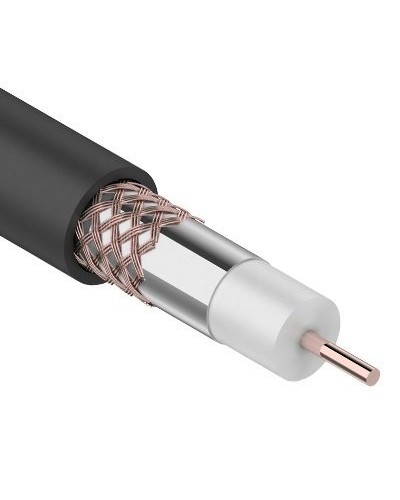 RG-6U+Cu, 75 Ом, Cu/Al/Cu, 64%, 100м. OUTDOOR REXANT (01-2222). Кабель коаксиальный радиочастотный. Rexant в Салавате