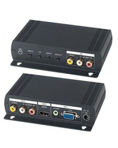 AD001HH. Преобразователь композитного видео и аудиосигналов в VGA и HDMI. SC&T в Салавате