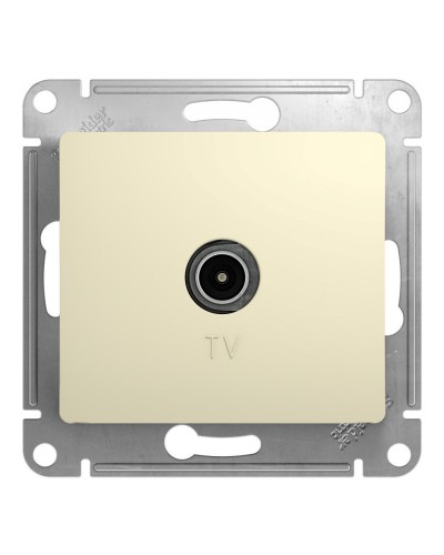 Glossa розетка TV антенна коннектор, 1-местная, скрытой установки, механизм, бежевый (GSL000293). Розетка TV антенна. Systeme Electric в Салавате