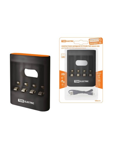 Зарядное устройство 36044 (3600mA 4слота АА/ААА 4 кан.USB) (SQ1702-0100). Зарядное устройство. TDM ЕLECTRIC в Салавате
