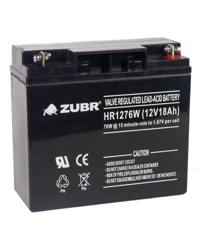 ZUBR HR 1276W (12V, 18Ah). Аккумулятор герметичный свинцово-кислотный. ZUBR в Салавате