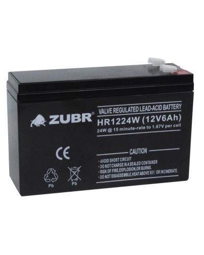 ZUBR HR 1224W (12V, 6Ah). Аккумулятор герметичный свинцово-кислотный. ZUBR в Салавате