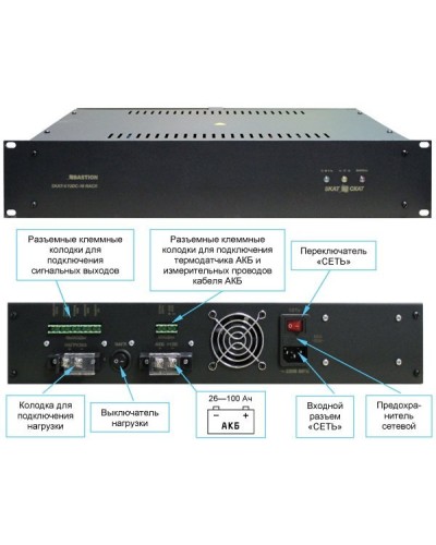 SKAT -V.12DC-18 RACK (СКАТ ИБП-12/18-RACK) (2145). Источник вторичного электропитания резервированный. Бастион в Салавате