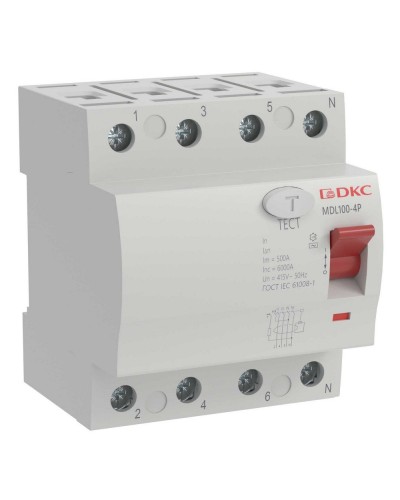 YON MAX MDL100 ВДТ, 4P, 30mA, 40A, АС (MDL100-4P2-40-AC). Автоматический выключатель дифференциальный (УЗО). ДКС в Салавате