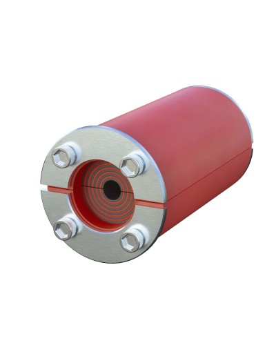 Проходка круглая, нержавеющая, D75х70 мм с проемом 40х40 мм (DXF3122): Проходка круглая, нержавеющая, с проёмом в Салавате