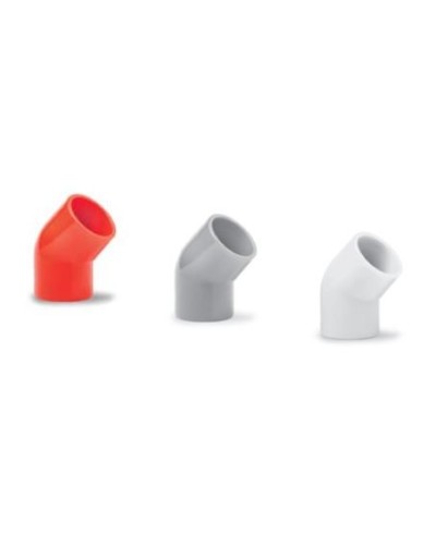Ecoplast поворот 45гр., для аспирационной системы D25, АБС, серый (10 шт) (49225-10GR). Поворот для аспирационной системы. Экопласт в Салавате