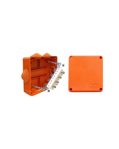 Коробка JBS100 100х100х55, 6 вых., 3P (0,15…4мм²) (43107HF): Коробка монтажная, огнестойкая, без галогена в Салавате
