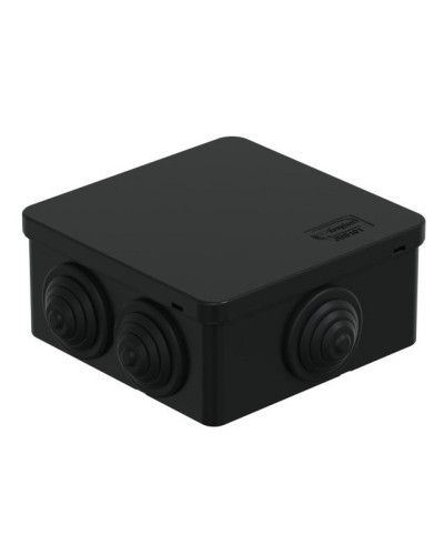 Коробка JBS101 100х100х55, 6 вых., IP55, черная (44037BL-1). Коробка монтажная. Экопласт в Салавате