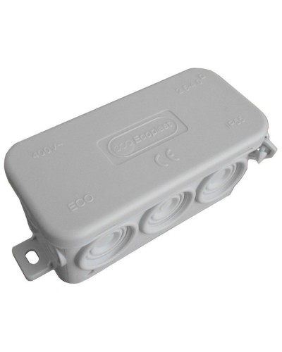 Коробка JBL090 90х42х40, 10вых., 4P (0,15…2,5мм²) серая (43154HF-GR). Коробка монтажная, огнестойкая, без галогена. Экопласт в Салавате