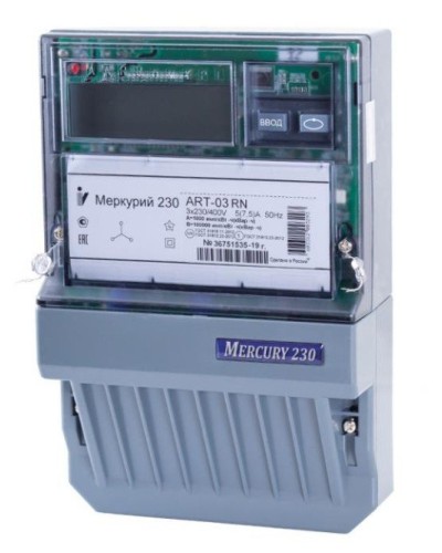 Меркурий 230 ART-01 PQRSIN 3ф 5-60А 1.0/2.0 класс точности, многотарифный (М0000051910). Счетчик электроэнергии. Инкотекс в Салавате