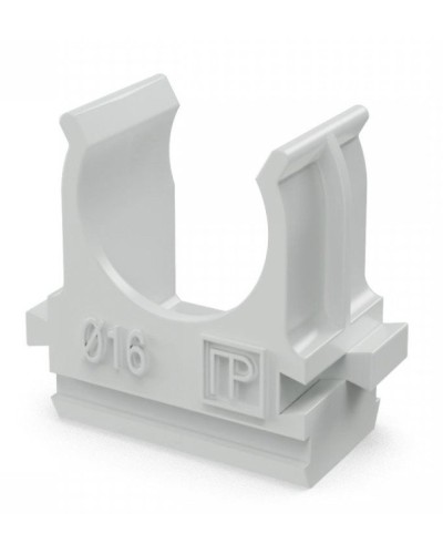 Крепеж-клипса для труб АБС-пластик в п/э D16 (100 шт) (PR.02616). Крепление для труб ПВХ. Промрукав в Салавате