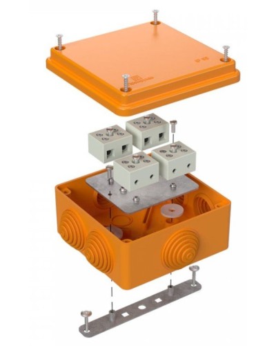 Коробка огнестойкая 100х100х50 для о/п (40-0300-FR2.5-8). Коробка огнестойкая для открытой установки. Промрукав в Салавате