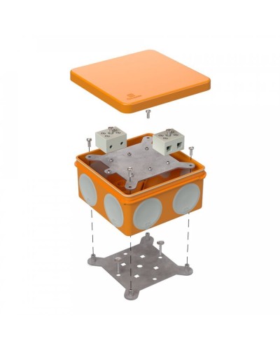 Коробка огнестойкая 60-0300-FR2.5-4 Е15-Е120 100х100х50. Коробка огнестойкая для открытой установки. Промрукав в Салавате